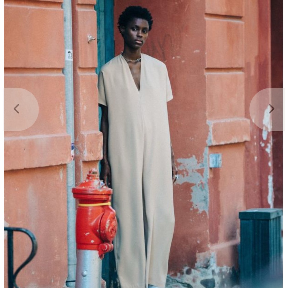 RAUCHA JOME VNECK SHORT SLEEVE DRAPE JUMPSUIT